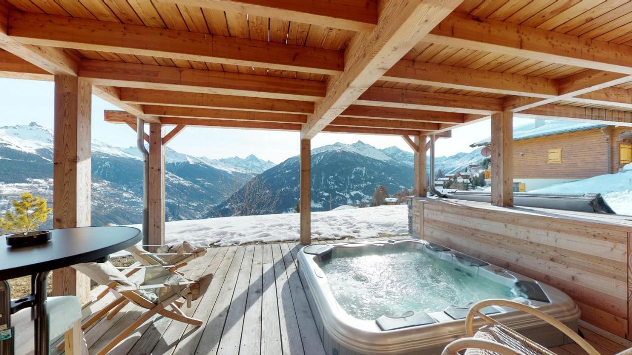 Etoiles Des Neiges Luxe & Jacuzzi Chalet 12 Pers By Alpvision Residences Hérémence Exteriör bild
