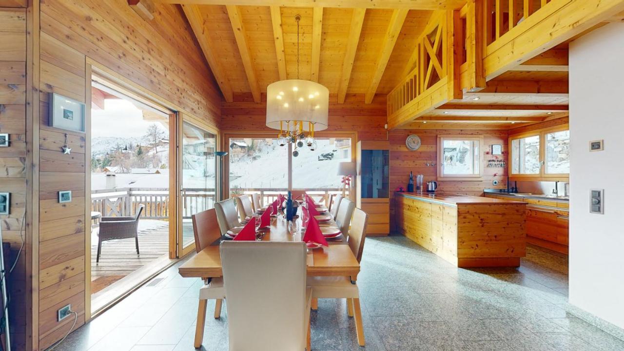 Etoiles Des Neiges Luxe & Jacuzzi Chalet 12 Pers By Alpvision Residences Hérémence Exteriör bild